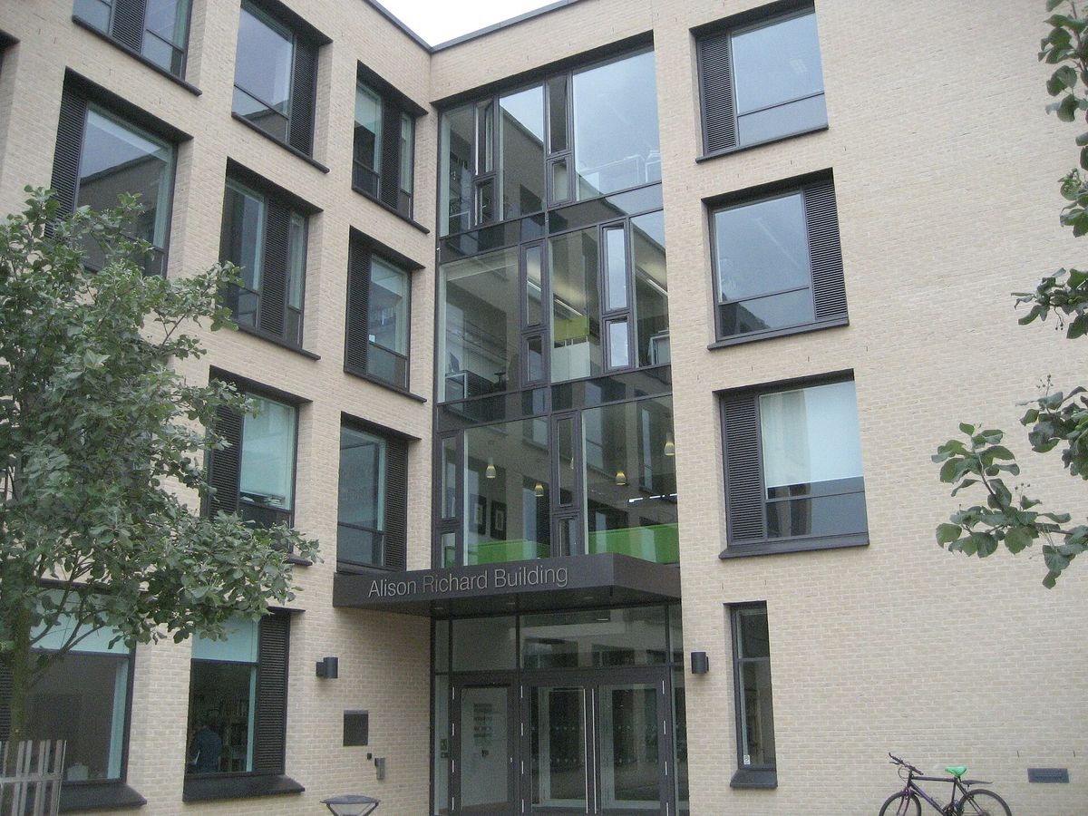 The entrance of the Alison Richard Building on the University of Cambridge's Sidgwick Site